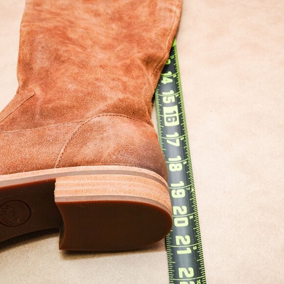 Kork Ease Women Addison OTK Brown Distress Suede Zip Tall Boots sz 8 - Picture 7 of 9